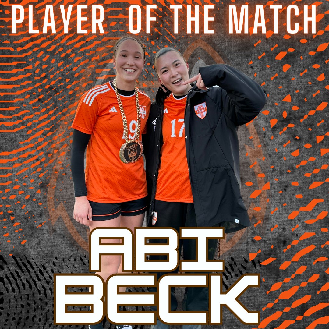 With her AWESOME game winning goal in last night's match, ABI BECK (with buddy Dominique is awarded the player of match! CONGRATULATIONS ABI!