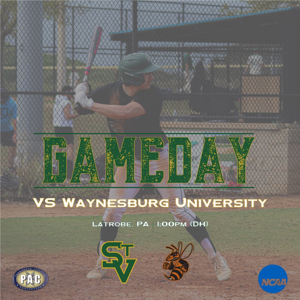 🚨GAME DAY🚨 Conference play is finally here. The Bearcats open up @PAC_Athletics play against the Yellow Jackets. 🆚: @WUSandlot ⌚️: ***12:30pm (DH)*** 📍: Latrobe, PA 🏟️: Bearcat Ballfield 🌡: 55* ☀️ 📊: athletics.stvincent.edu/sidearmstats/b… 🎥: team1sports.com/stvincent/ 🐻⚾️ #GoBearcats