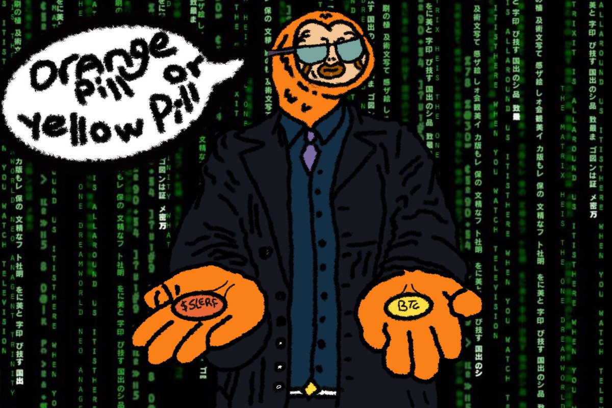 Slerfsol's tweet image. Pop the orange pill and you SLERRRRRFINNN&apos;

$SLERF