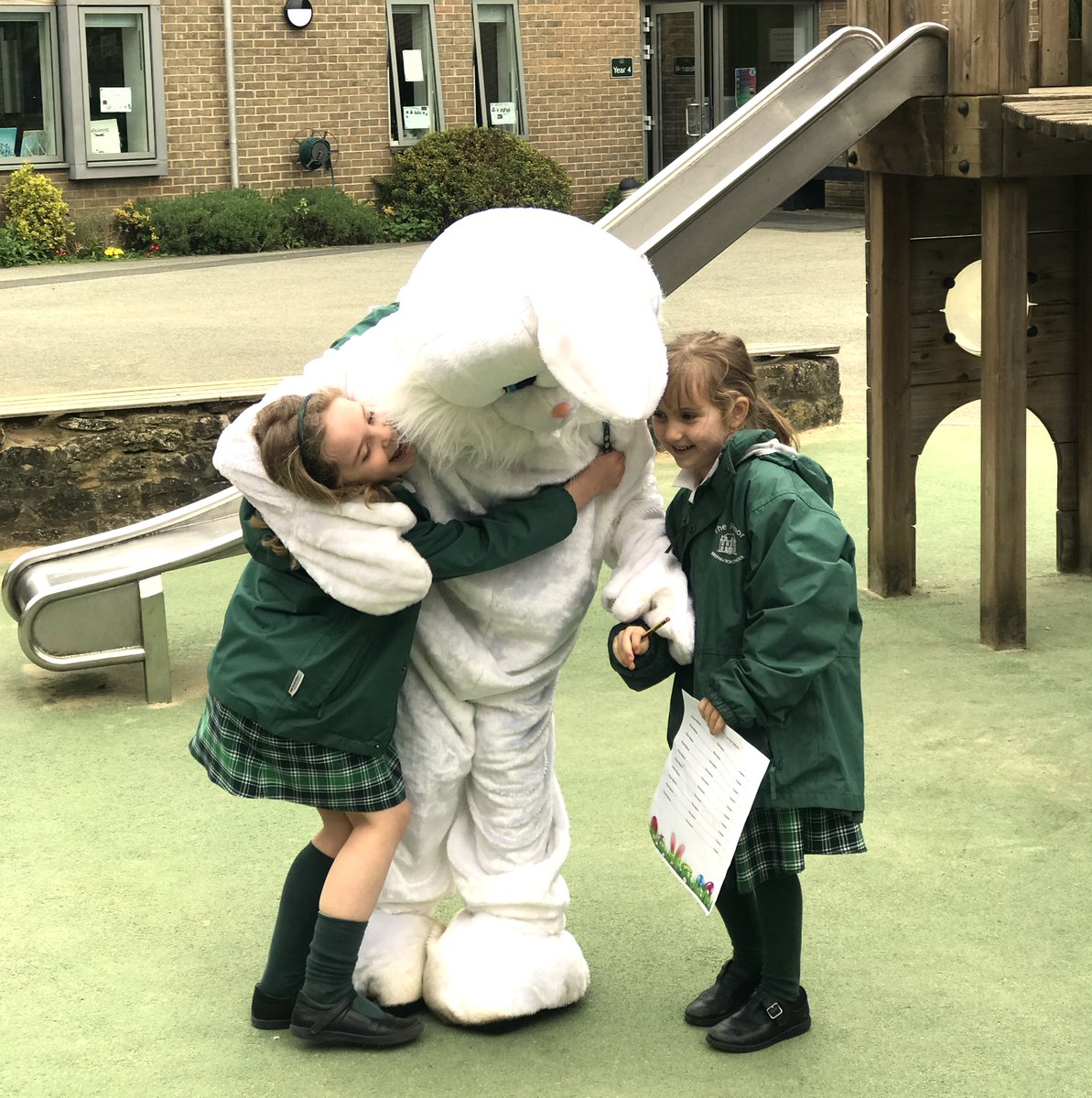 The Easter Bunny came to wish the children a 'Hoppy Easter' as well as leaving them some eggs to hunt for around the school!