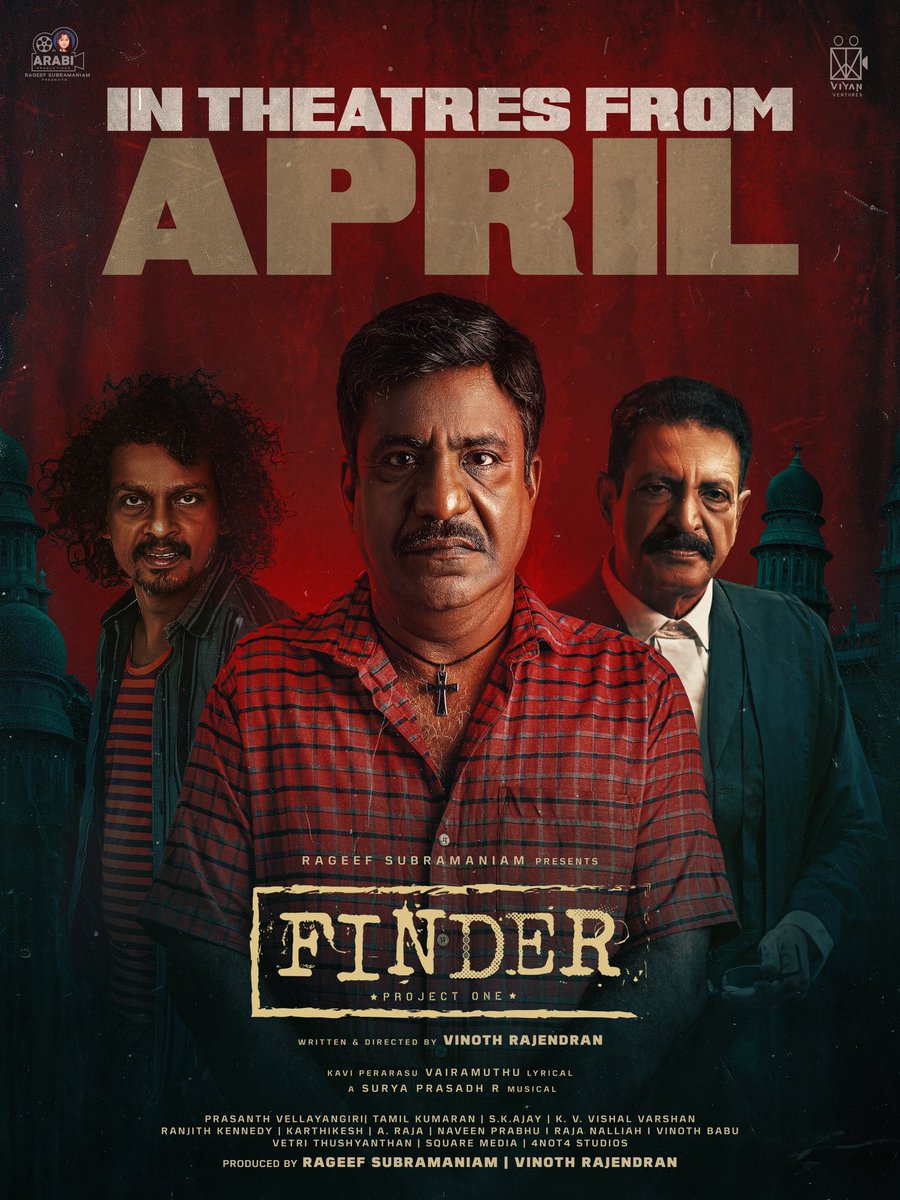 #FINDER 🔍  In Theatres From 2024 April 👍

Directed by #VinothRajendran
Lyrics @vairamuthu
Produced by #ArabiProductions @arbprds
@DirVR @suryaprasadh @Dharani_1708 @actressbrana @tamilkumaranm @GopinathShanka4 @naveenprabhu25 @sulthanrajapro