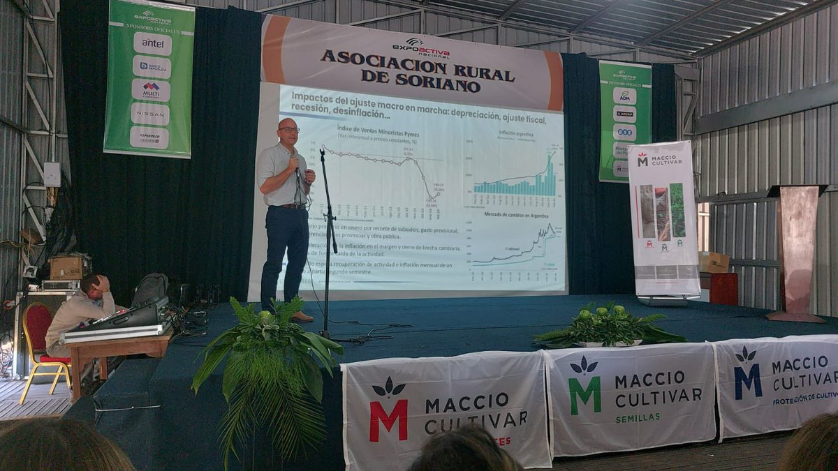 Pedro Maccio y Cía. S.A. (@macciocultivar) on Twitter photo Ahora en Sala de Conferencias de <a href="/Expoactiva/">ExpoactivaNacional</a> habla el Ec. Alfonso Capurro, sobre escenario económico mundial y de Uruguay Ahora en Sala de Conferencias de <a href="/Expoactiva/">ExpoactivaNacional</a> habla el Ec. Alfonso Capurro, sobre escenario económico mundial y de Uruguay