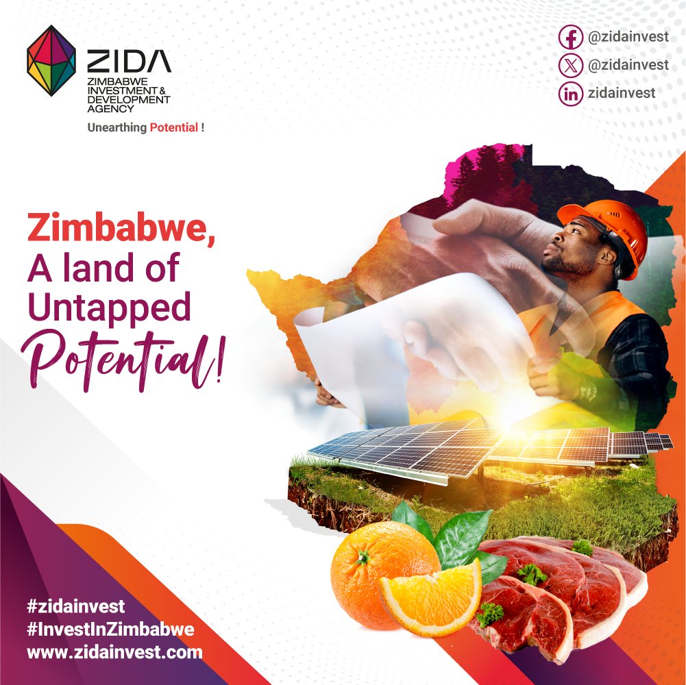 Zimbabwe's fertile lands and abundant resources offer exciting opportunities for agricultural investment. Join us in transforming the sector and ensuring our nation's food security. #InvestInZimbabwe #AgriculturalInvestment #FoodSecurity
