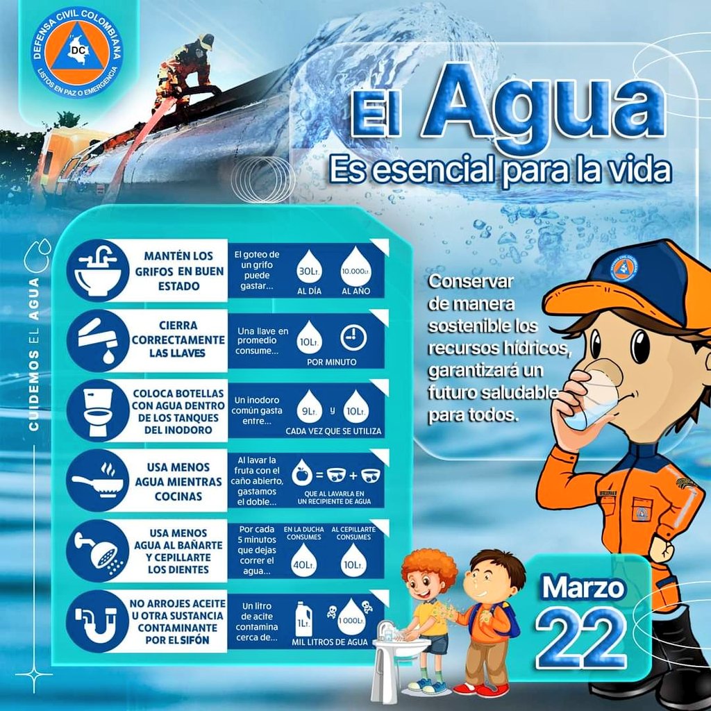 🌊 ¡Feliz Día Mundial del Agua! 🌍 En el Comité Valledupar de la <a href="/DefensaCivilCo/">DefensaCivilColombia</a>, reconocemos la importancia vital del agua para nuestra comunidad. 💧💙 Hagamos un compromiso para proteger y conservar este recurso invaluable. Juntos, podemos marcar la diferencia. 💦🚰