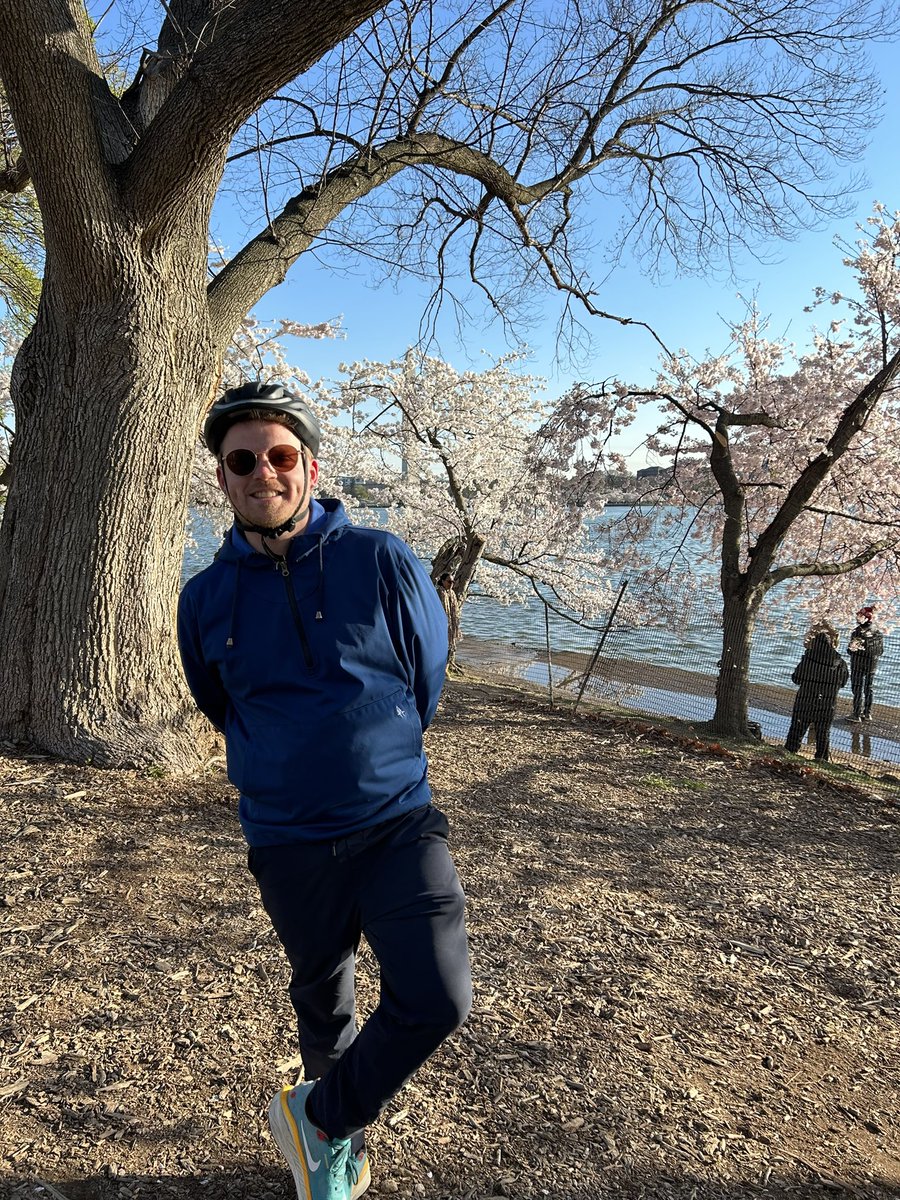 Morning cherry blossom bike ride with the best coworkers! 🌸 <a href="/FoursquareITP/">Foursquare ITP</a>