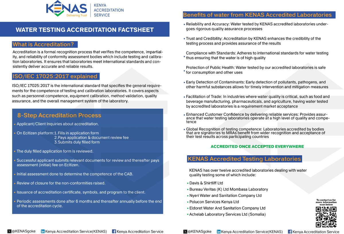 Have a read through our informative fact sheet for valuable insights into Accreditation and Water Testing! #WorldWaterDay! #Accreditation #Deliveringtrust