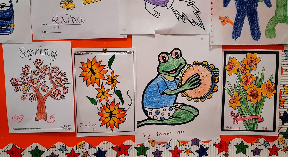 Thanks to everyone who coloured in a picture for the wall in the children's library but especially to Martha age 36, Trevor age 40 and Josephine age 82. 😀 Loving your work 👏👏👏