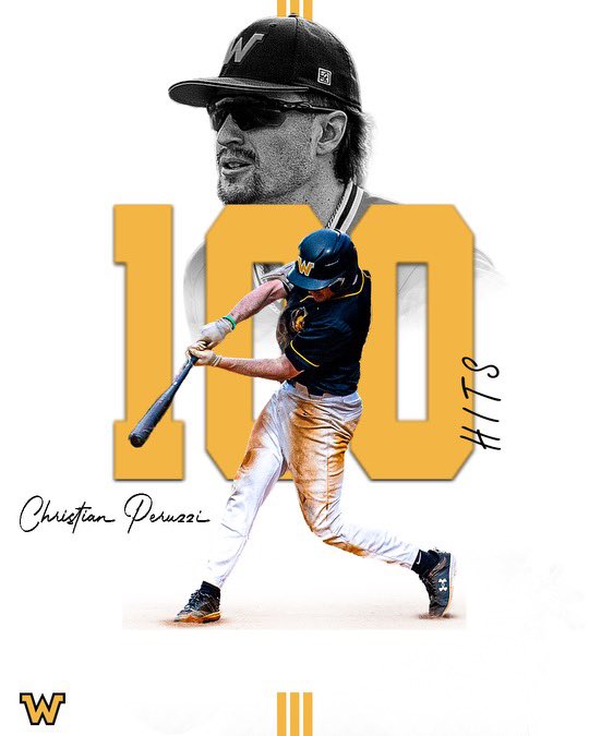 Congrats to Senior Captain Christian Peruzzi on collecting 100 career hits! #witcity #rollleops 🐆