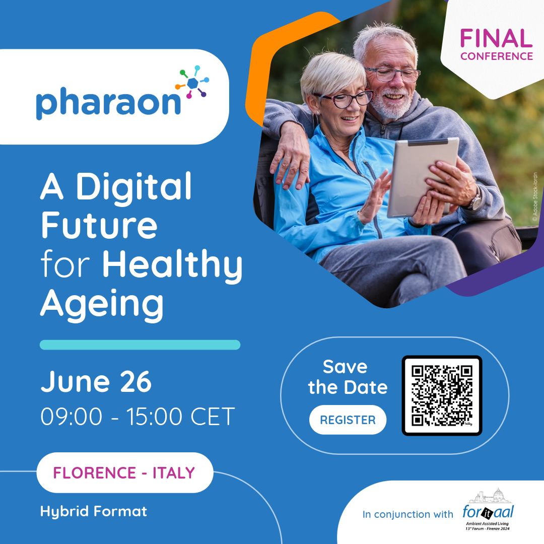 The @PharaonProject, in connection with ForItAAL, is organizing the final conference “Pharaon – A Digital Future for Healthy Ageing”, scheduled to take place on 26 June 2024 in Florence, Italy. Read more innorenew.eu/2024/02/pharao… #InnoRenew #olderadults #pharaonEU #healthyageing