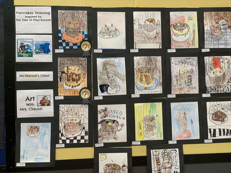 The STEAM Paul Bunyan breakfast 🥞 for 2nd grade was so delicious! Plus students did STEAM challenges, showed artwork and sang songs. Our specials' teachers collaborate to make this an extra special event!