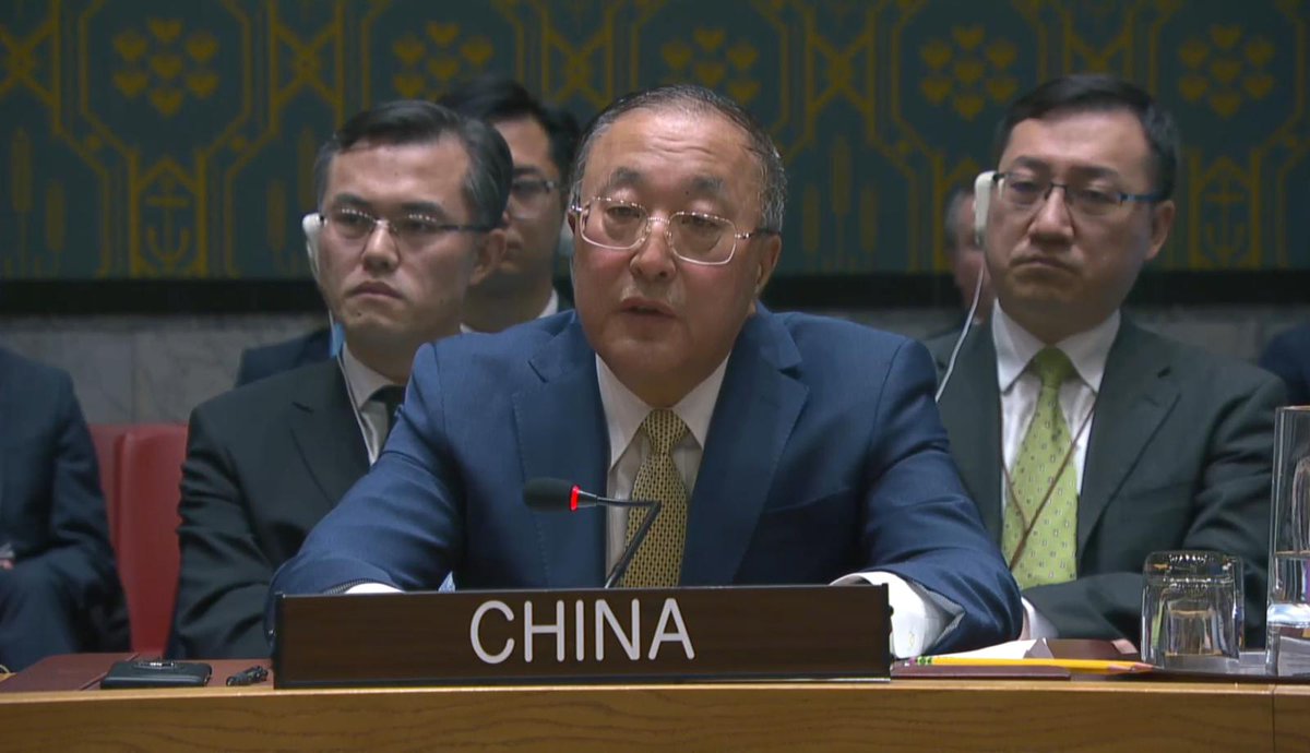 Following Chinese/Russian veto of #UNSC draft reso, @ChinaAmbUN says the text 'has always evaded and dodged the most central issue, that of a ceasefire. The final text remains ambiguous and does not call for an immediate ceasefire nor does it even provide an answer to the…