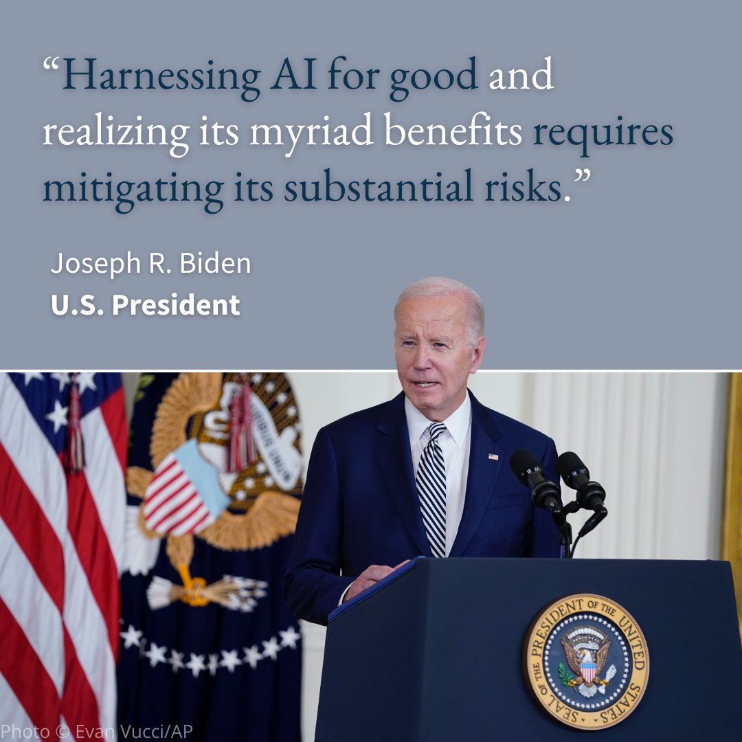 The U.S.-led UNGA resolution on #AI is a landmark effort at the @UN to establish 🌐 consensus on safe, secure, & trustworthy AI systems. While promoting #AIforgood, 🇺🇸 also seeks to mitigate risks, incl. through its initiative to promote responsible AI use in the military domain.