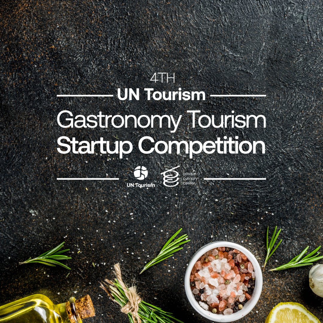 🍽️✨ Calling all culinary innovators! 🚀Don't miss your chance to showcase your gastronomic ideas in the UN Tourism Gastronomy Startup Competition, developed with the Basque Culinary Center. Elevate your startup to new heights! 🌟 Apply now: unwto.org/startup-compet…