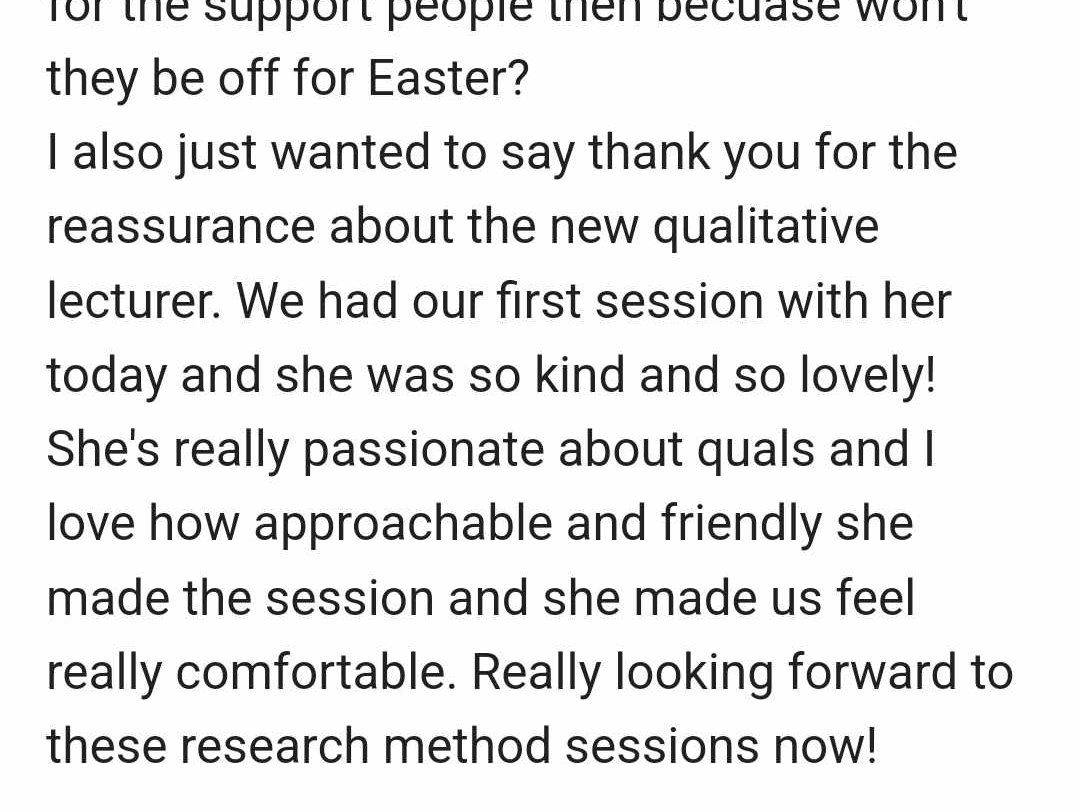 Had the first out of a series of guest lectures today and a colleague received this and sent it to me and OH MY GOD 😭🥰🥰