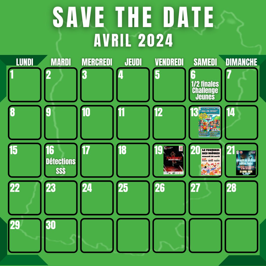 [📆Save The Date Avril 2024📆]

Découvrez les évènements du mois d'avril !🔥