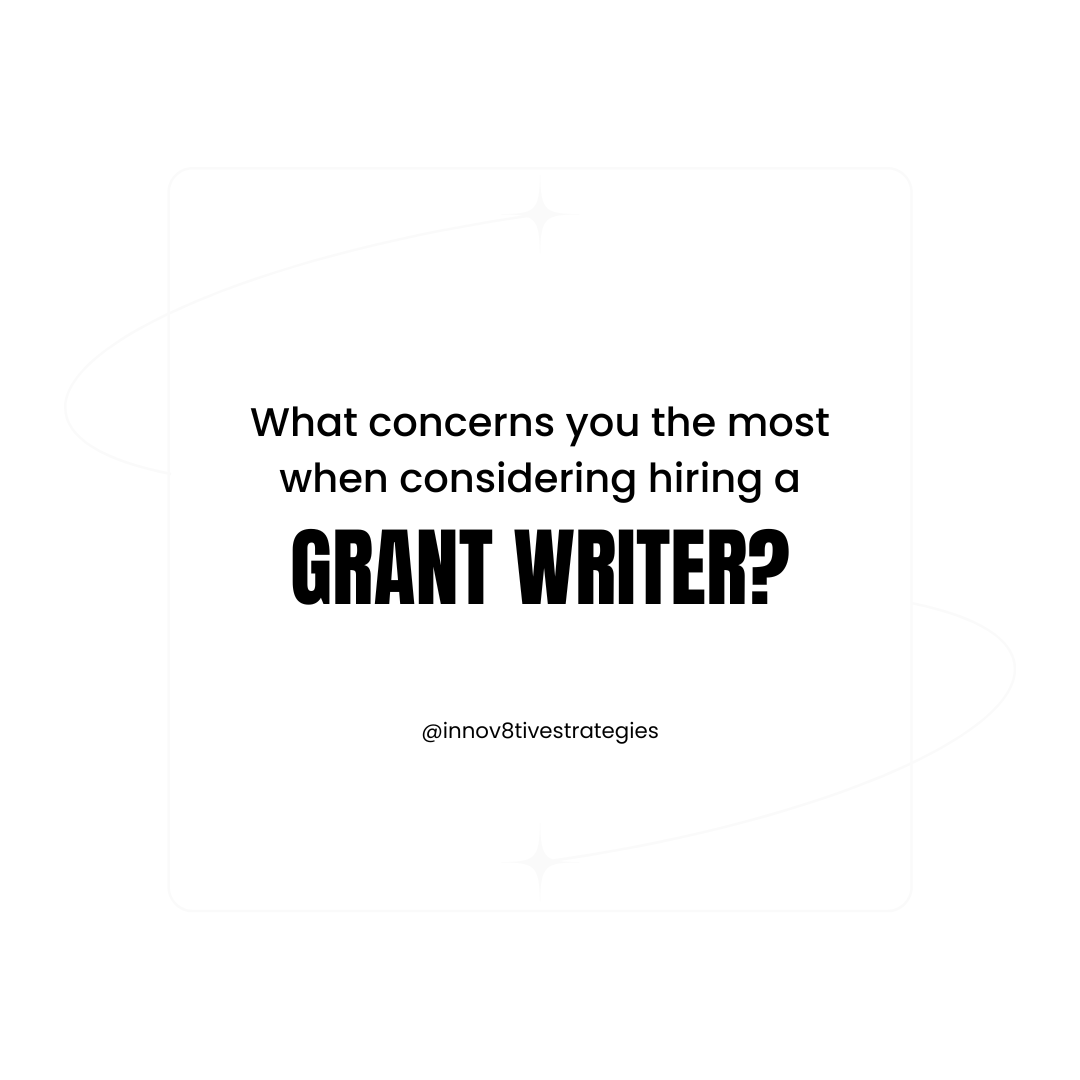 Grant writing can be daunting, but it doesn't have to be!

What's your biggest concern when it comes to hiring a grant writer?🤔

Share your thoughts in the comments below, and let's discuss how to overcome those barriers together!

#GrantWriting #EngageWithUs #GrantWriters