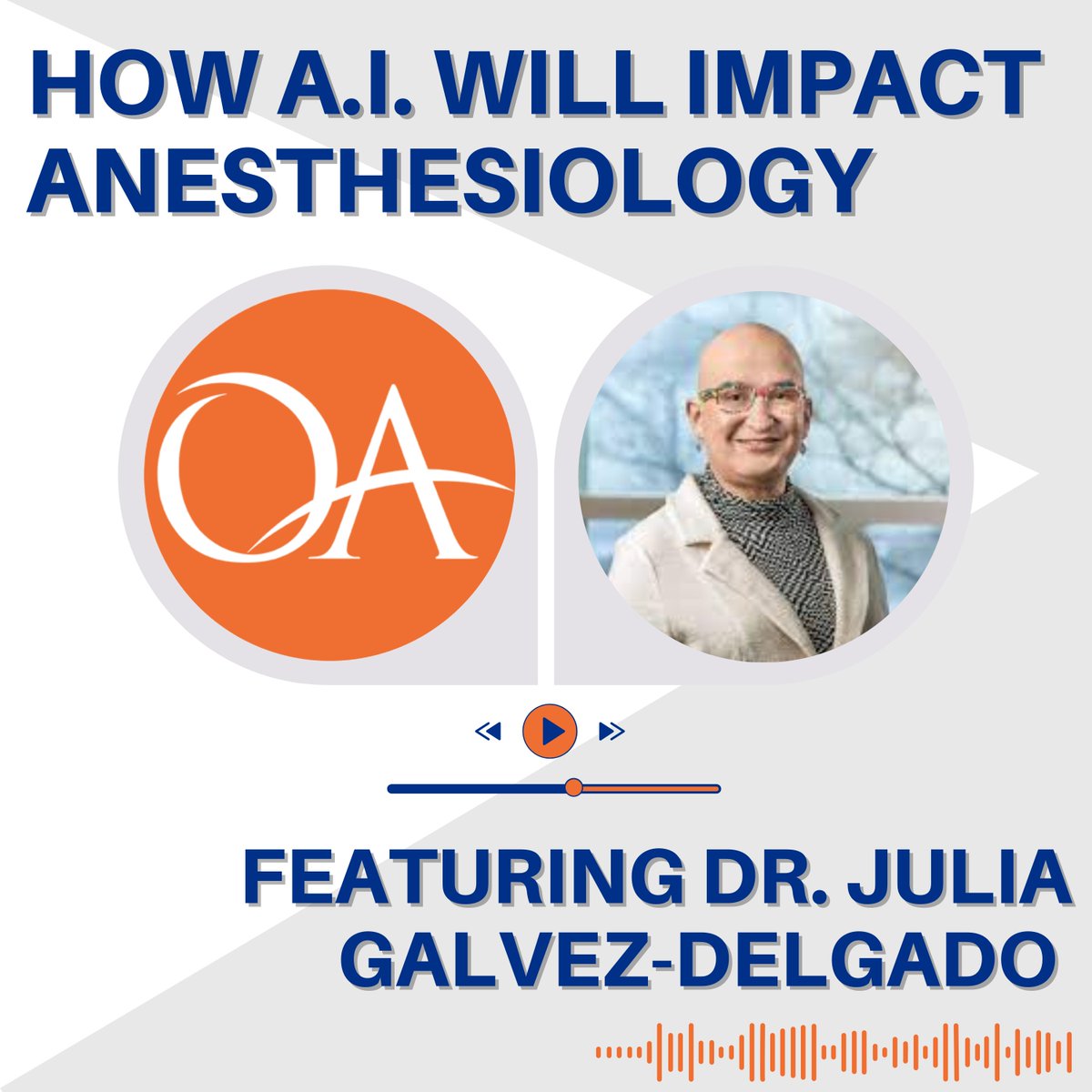 Recently, @bch_anesthesia very own Dr. Julia Galvez-Delgado was interviewed on the OpenAnesthesia Podcast by their associate editor, Dr. Elisha Peterson, and spoke about how AI will impact anesthesiology. Give it a listen for yourself! rb.gy/vd9o9k