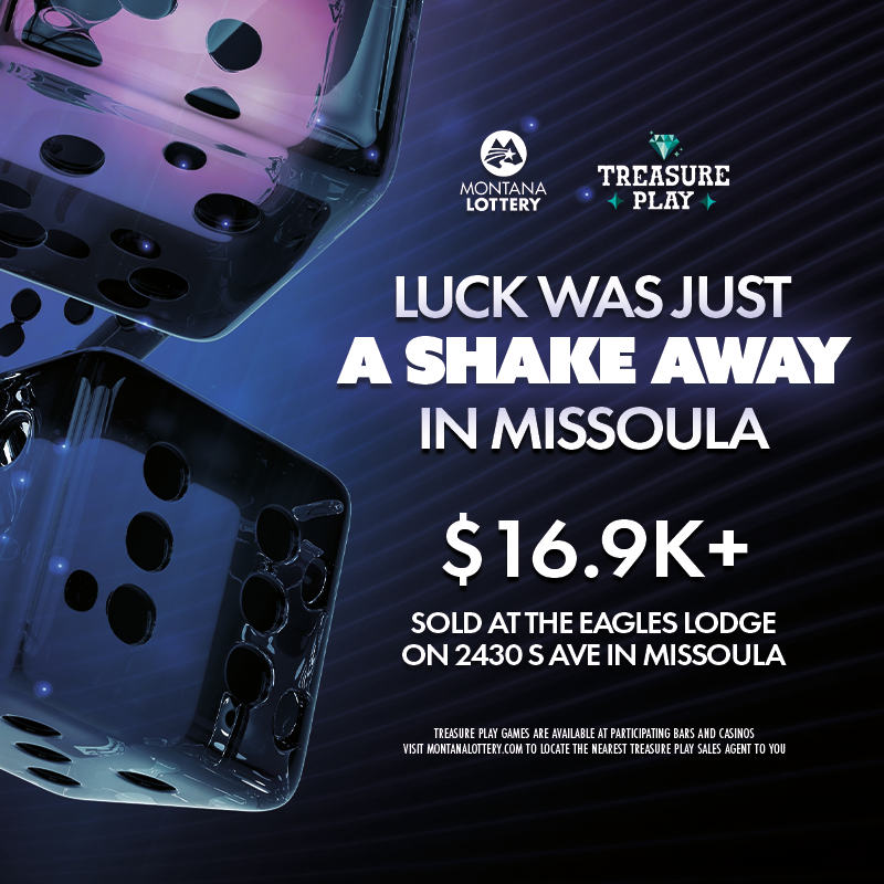 montanalottery's tweet photo. ๐ Congratulations to our lucky winner at the Eagles Lodge in Missoula! They've shaken things up and won big with a $16,945 Shake A Day prize! ๐ฅณ๐ฐ #ShakeADay #EaglesLodge #TreasurePlay https://t.co/ybi1CvP3oT