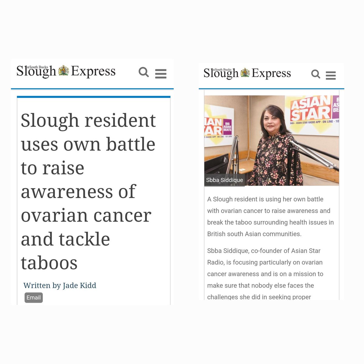 Raising as much awareness as I can in #OvarianCancerAwarenessMonth challenging health inequalities and the taboos around cancer in the South Asian community #ovariancancer #taboos #healthinequalities #cancerthriver sloughexpress.co.uk