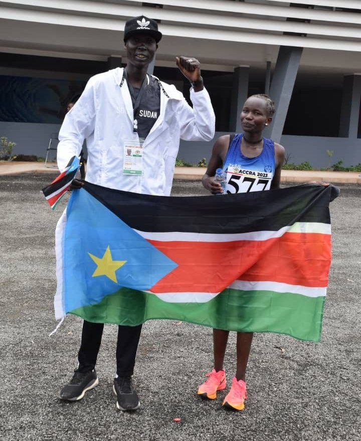 Thank  you, God, for blessing me by 1st Gold medal 🏅 for  South Sudan 🇸🇸 
The volunteers who supported me from that mission Materially and morally
Thanks #AtalenaNapuleGASOPRE  for your making South Sudan No1 
#TASS 
#powerofrespect 
#SSOX