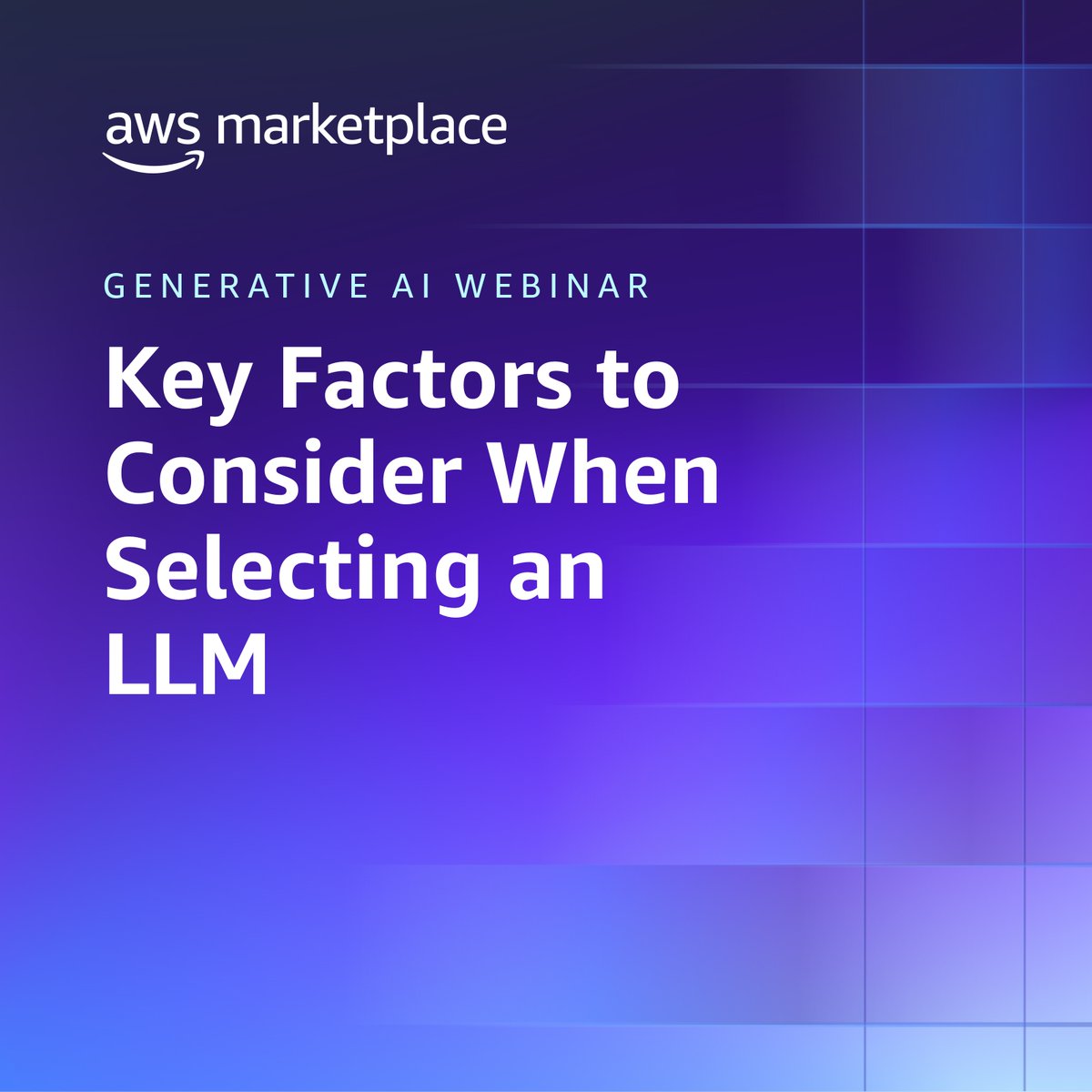 When selecting a large language model (LLM) for generative AI tasks, it's important to consider factors like accuracy, speed, cost, and responsibility. Join our #generativeai webinar on March 27 featuring speakers from AWS and @itsArthurAI. Register here: go.aws/3vgb5Wg