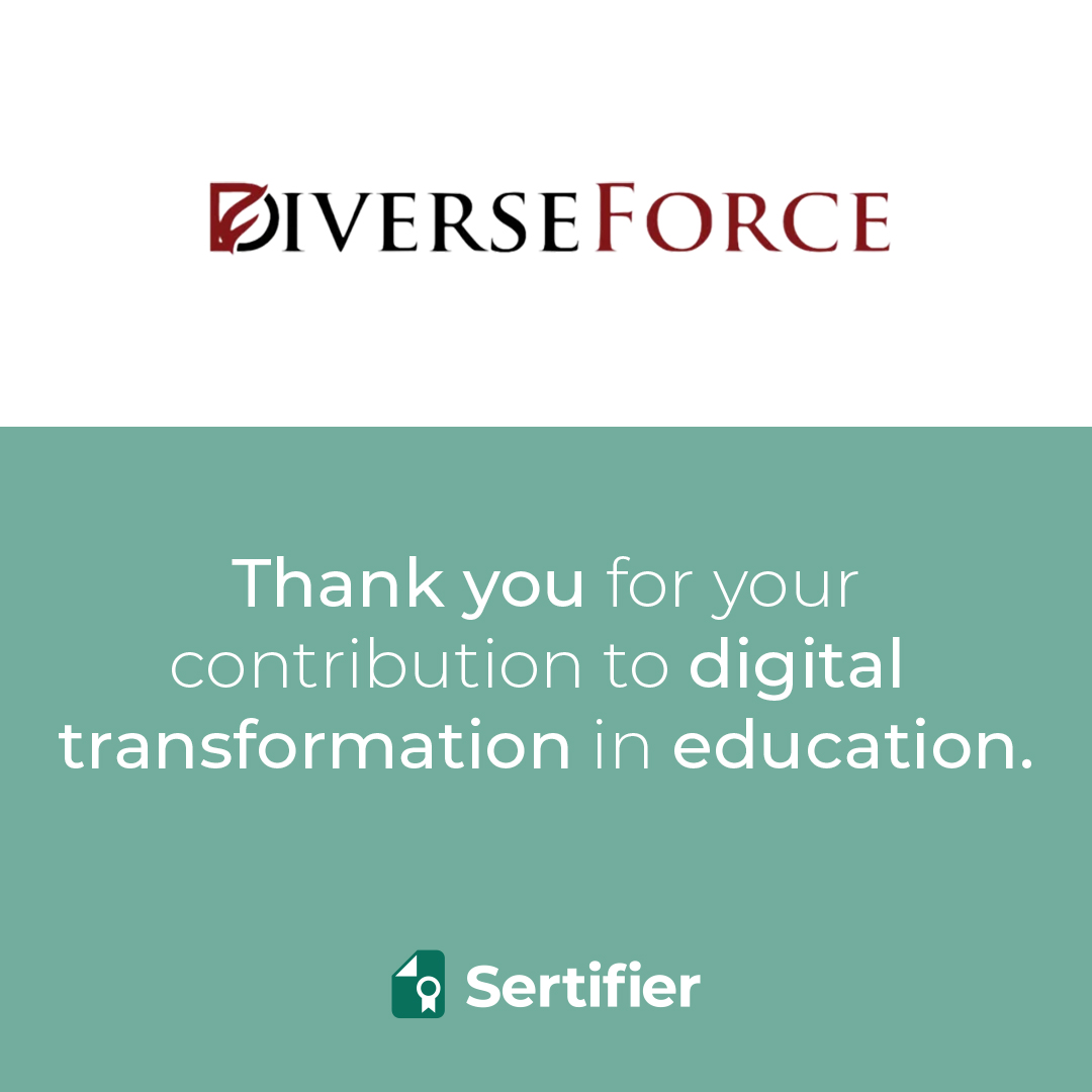 sertifier's tweet photo. We're thrilled announce our partnership with @DiverseForce!
We'll be providing them our #digitalcredential solutions, helping promote inclusive ecosystems and cultivate diverse talent pipelines for the future of work, leadership & governance.
#digitalbadges #digitalcertificates https://t.co/uJUemzClA4