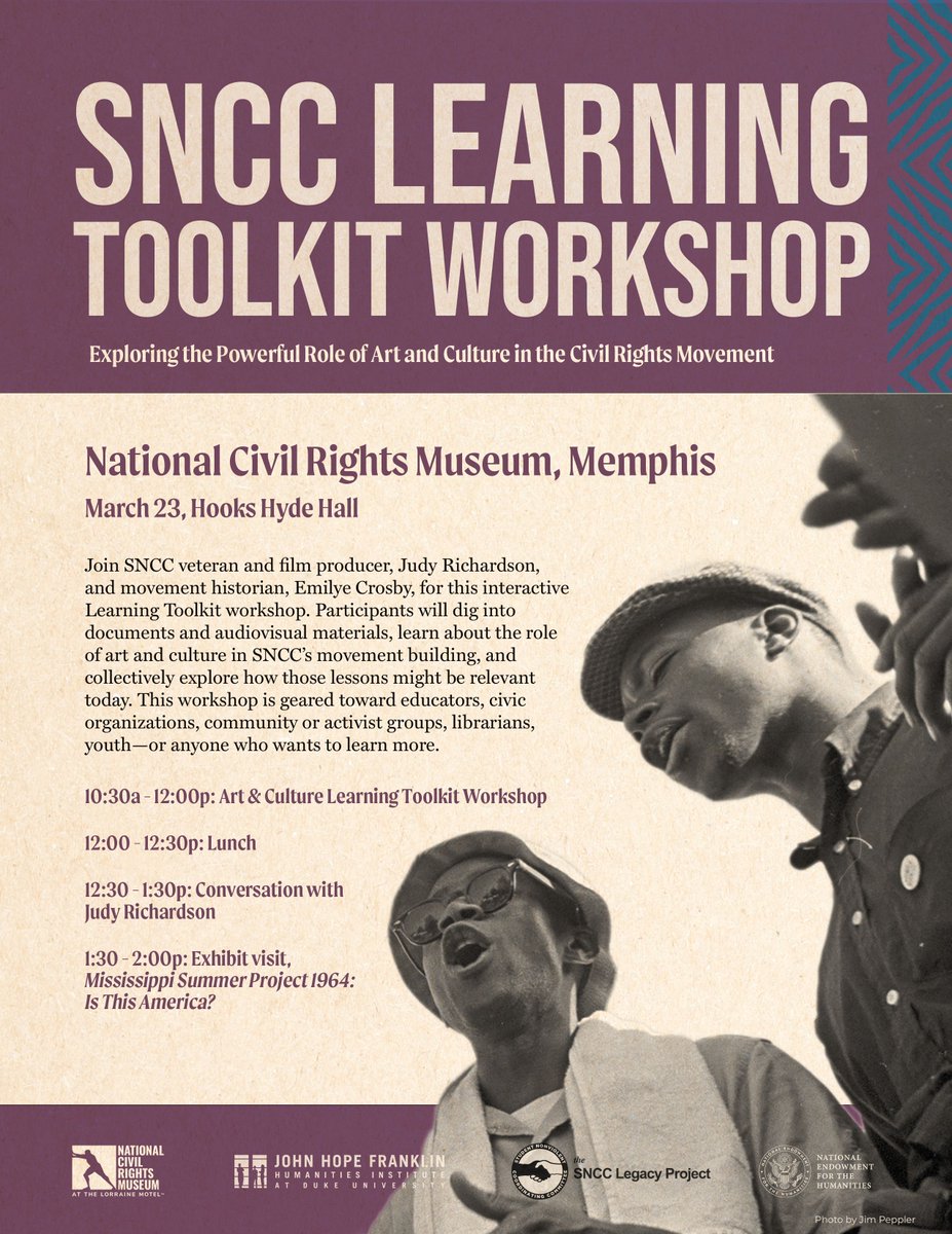 Tomorrow at the National Civil Rights Musuem in Memphis Tennesse! Register here : buff.ly/3Pfn9xZ Download your toolkit and interpretive booklet here: buff.ly/3E0rwXL