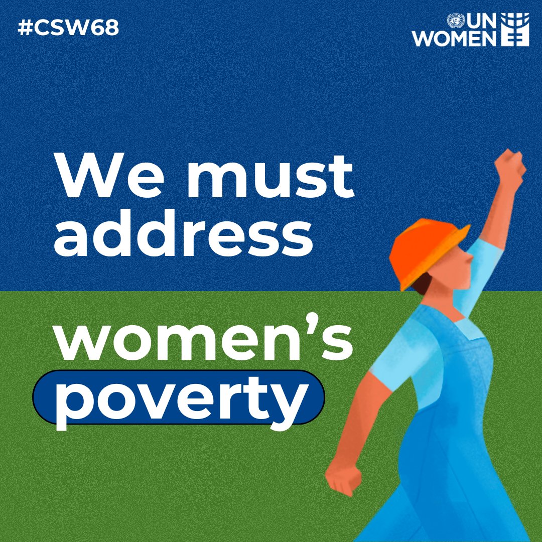 What we know about poverty faced by women and girls: 🚨 Single mothers with children face a higher risk of poverty 🚨 Women and girls living in fragile contexts are nearly 8 times more likely to live in extreme poverty 🚨 Households with children are among the poorest #CSW68