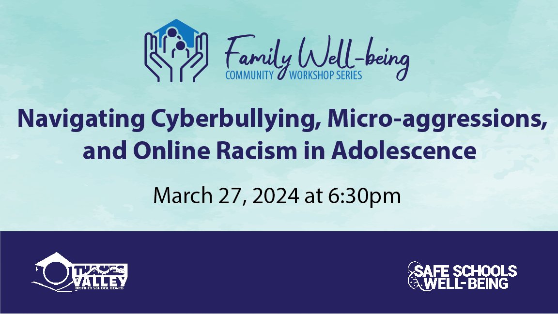 Parents and Caregivers are invited to join us for a webinar on March 27th at 6:30 pm to talk about how to navigate cyberbullying, micro-aggressions, and online racism. Learn more and register here: bit.ly/fwbcws26