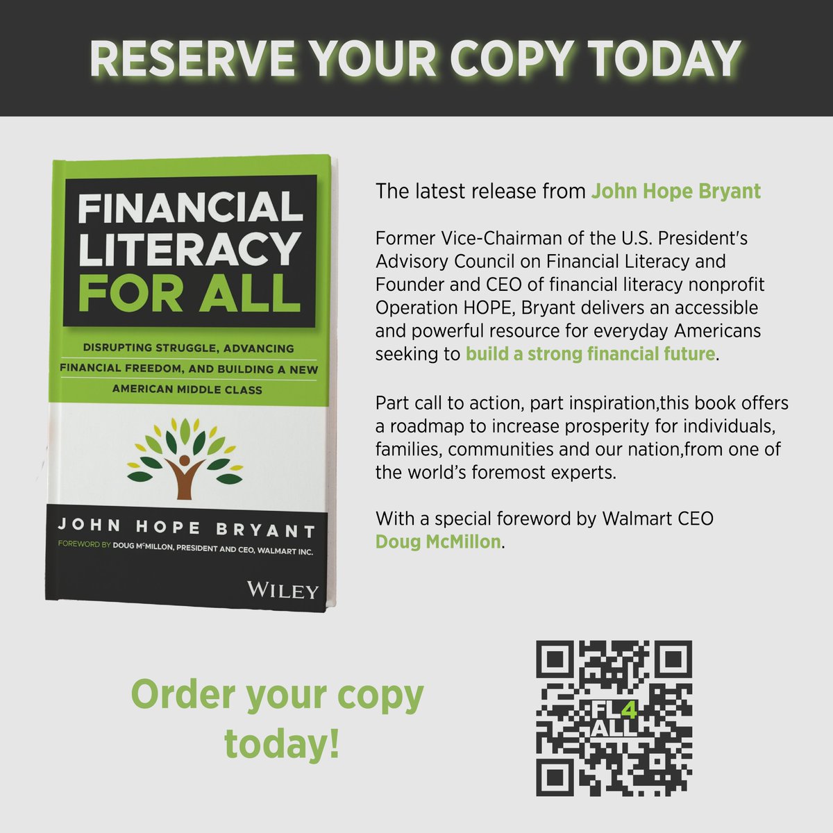 Exciting news! "FINANCIAL LITERACY FOR ALL" by our Founder, Chairman, and CEO, <a href="/johnhopebryant/">John Hope Bryant</a> , launches on April 16, 2024. Empower yourself with a roadmap to financial success. Pre-order now! amazon.com/Financial-Lite…