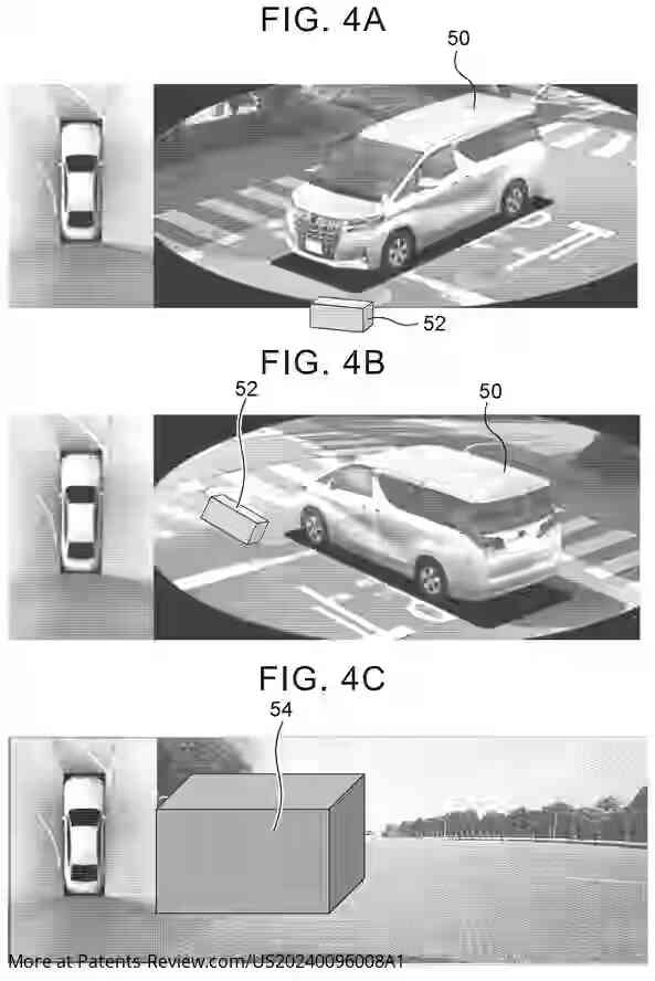 PatentPulse's tweet photo. π #Toyota's new tech #US20240096008 revolutionizes driving safety! A control unit creates a 3D view of your car & surroundings, switching viewpoints to reveal obstacles ahead. Safer roads ahead! π£οΈ #Innovation #ToyotaTech #SafeDriving https://t.co/5YpAG4fq9Y