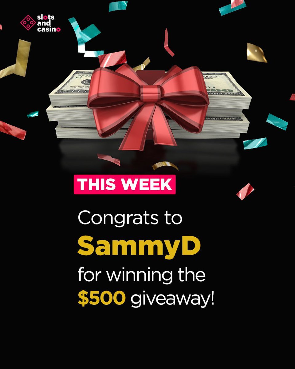 SlotsCasinofun's tweet image. 📆 💸 Congratulations to our $500 giveaway winner! 🃏 Play for a chance to win big! 🎰✨ 

buff.ly/3V8E8nc 🔗

#WeeklyWinner #SlotsAndCasinoFortune #Winner #FreeSpins #Slots #Gamble #Gambling #Free #Casino #Casinos #Onlinecasino #Onlinecasinos #Fungames #Onlinegaming 🤑💰