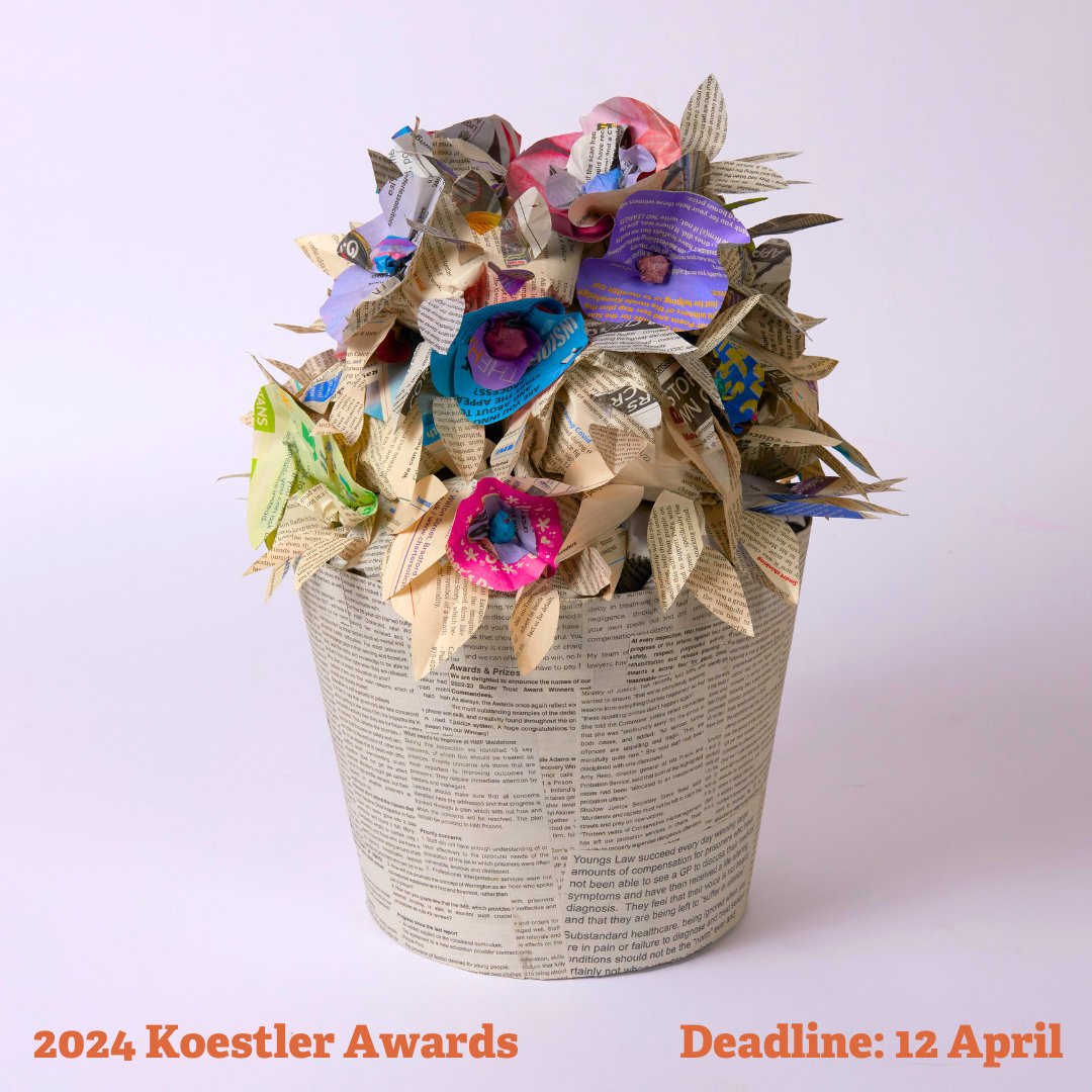 Only 3 weeks until the 2024 Koestler Awards deadline! 😀𝗪𝗵𝗼 𝗰𝗮𝗻 𝗲𝗻𝘁𝗲𝗿: Anyone in custody or on probation in the UK, any UK citizen in prison overseas. There are 52 categories so there’s something for everyone! 📅Deadline: 12 April 2024 🔗ow.ly/7muU50QZrX6