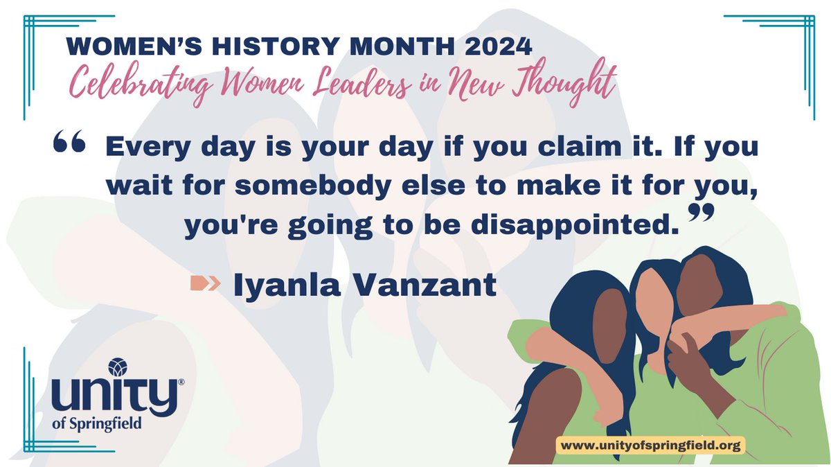 'Every day is your day if you claim it. If you wait for somebody else to make it for you, you're going to be disappointed.' - Iyanla Vanzant 🌟 Claim your day. Own your power. #WomensHistoryMonth #unityofspringfield #IyanlaVanzant