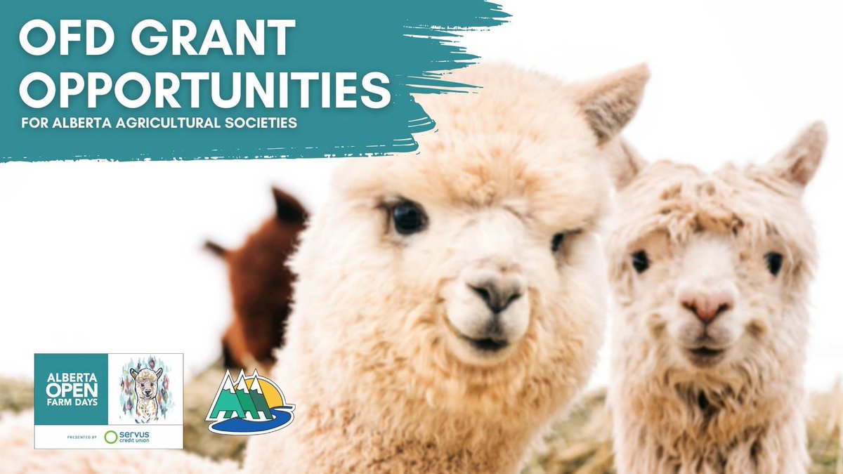 Is your AG society planning on doing an event for Open Farm Days ? We have a grant to help offset your costs. 
Deadline to submit Grant Applications is March 31, 2024

See link below to apply
albertaagsocieties.ca/open-farm-days…

#FundingFriday
@openFarmDays
