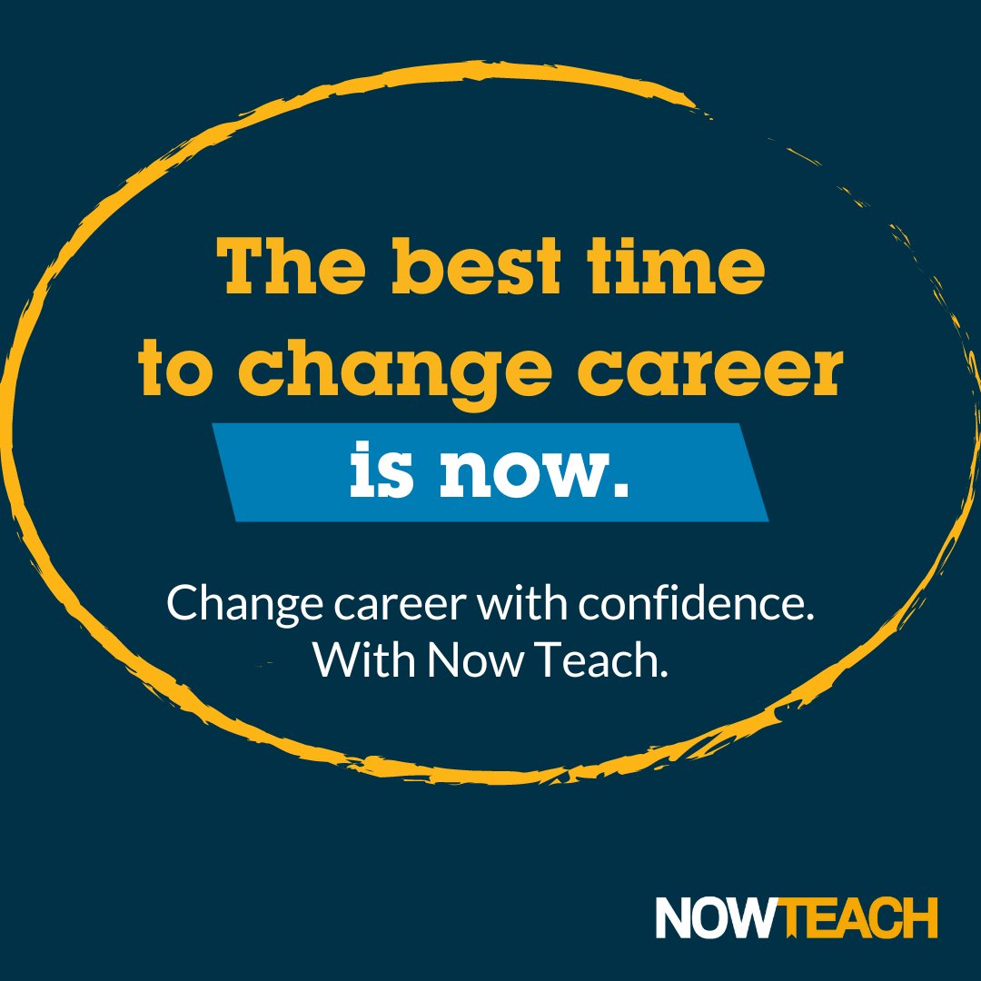 Now is the time to start if you want to retrain as a teacher. 

Applying for teacher training isn’t the same as applying for a job. 

Find out why registering with Now Teach now gives you enough time to find the course that’s right for you.

nowteach.org.uk/advice-and-ins…