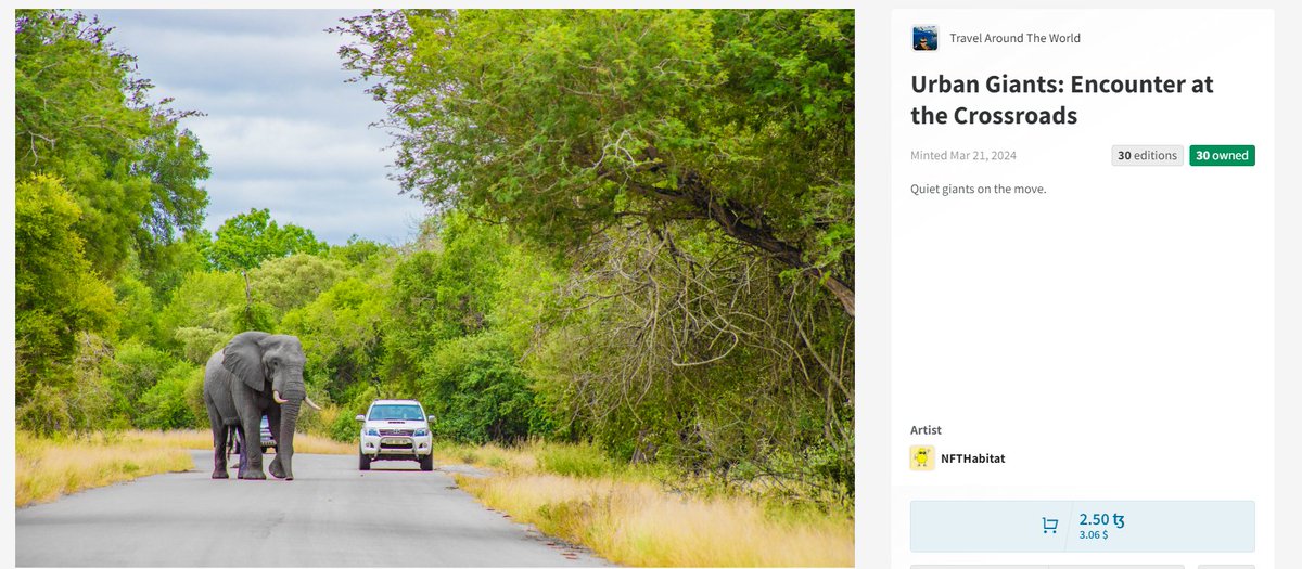 New NFT!!

Urban Giants: Encounter at the Crossroads

2.5 $XTZ

#objkt #objktnft #objktcom #tezosArts #TezosNFTs $xtz

objkt.com/tokens/KT1SQmj…