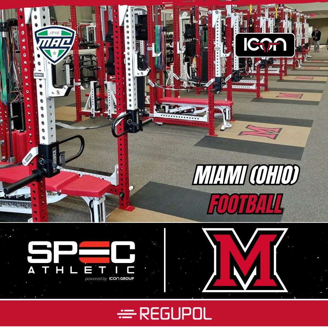 The reigning MAC champion Miami University Redhawks train on a @RegupolAmerica #AktivProRoll floor 🏈🏆 Looking for sports flooring installation? Find your local sales rep for more info: team-icon.com/#find-a-sales-… #RiseUpRedHawks #WeBuildICONs #IconicRooms
