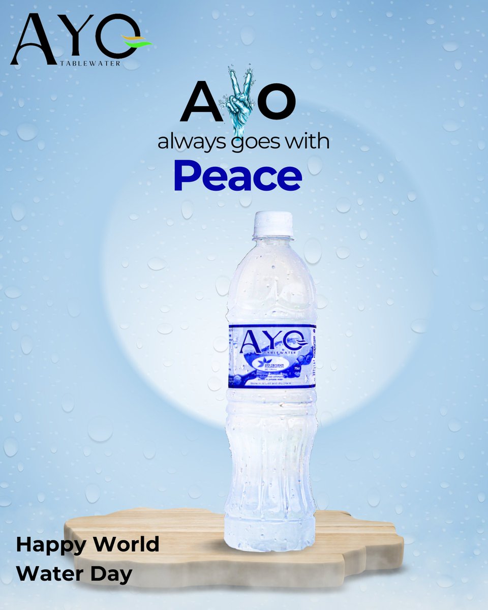 Ayo_table_water's tweet photo. Cheers to World Water Day! 💧 #WaterForPeace #WorldWaterDay2024 #ayotablewater https://t.co/lfz1AO3rnB