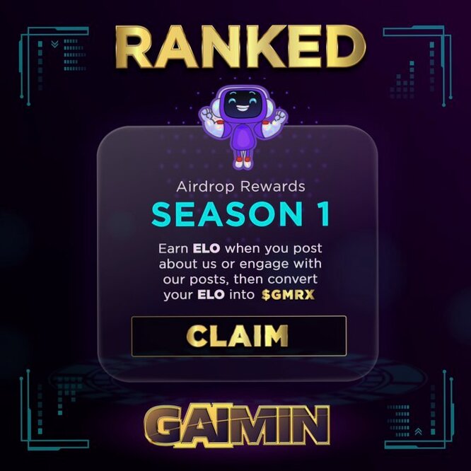 The future of gaming is here, and it's powered by <a href="/GaiminIo/">GAIMIN</a>. Join us as we build the fastest gaming blockchain and unlock new possibilities for gamers worldwide.

Learn more: rankedgaimin.io

$SOL $ADA $XRP $DOT $LINK $LTC $DOGE $AVAX $GME $QQQ $AMZN $AREA $GMRX #Web3
