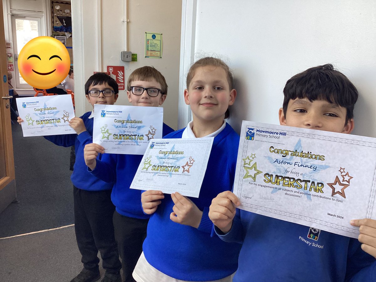 Year 4 are really proud of their Spring term Superstars! We’re excited for the summer term to see what amazing achievements these stars can achieve next! @MattSPeet @Discoverytrust #Superstars