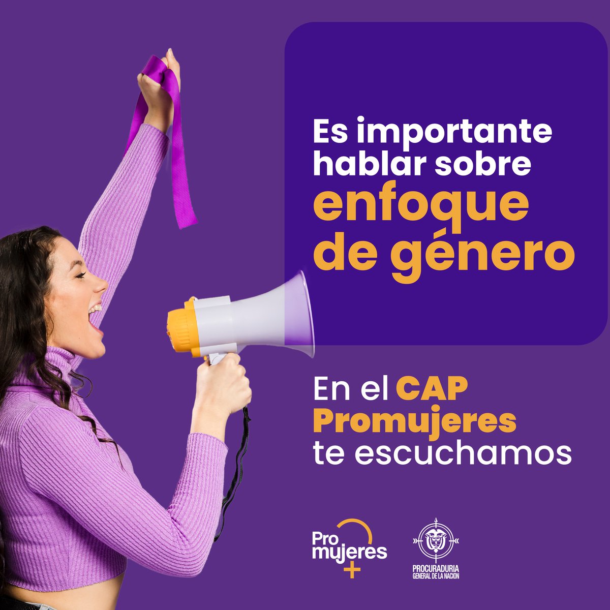 En la @PGN_COL te abrimos las puertas a un espacio SOLO PARA MUJERES víctimas de violencia💜. Accede al #CAPPromujeres y haz valer tus derechos. #TuLugarEsAquí 👉 shorturl.at/chlzP