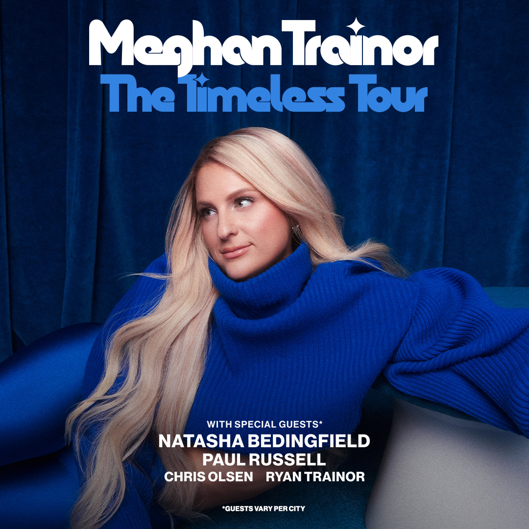 She's back! 📣 @Meghan_Trainor is kicking off The Timeless Tour this fall, joined by special guests: @natashabdnfield, @PaulyRuss, Chris Olsen, and Ryan Trainor. ⏰ Get your tickets today starting at 10 AM local venue time. Make the night even more unforgettable with a VIP