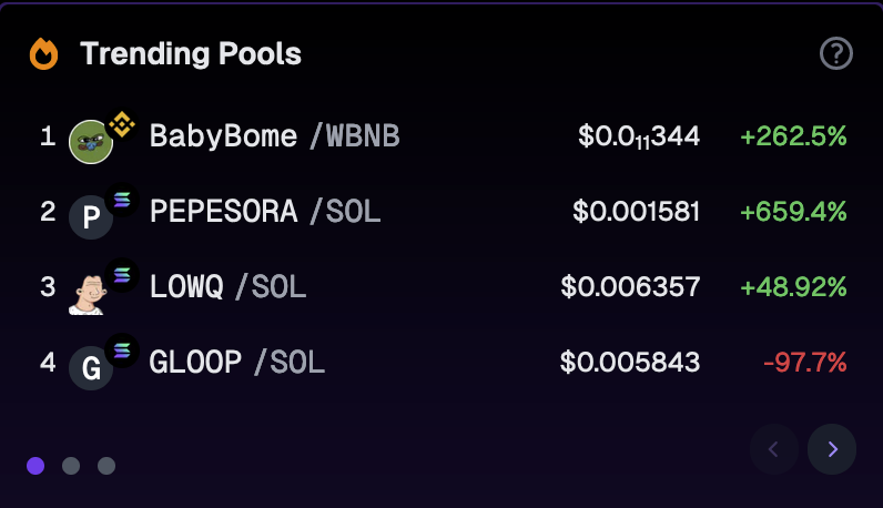 BabyBomeToken's tweet photo. $BabyBome is now also trending on @GeckoTerminal 🔥

https://t.co/bArluRuUYt https://t.co/ka5X87iQkn