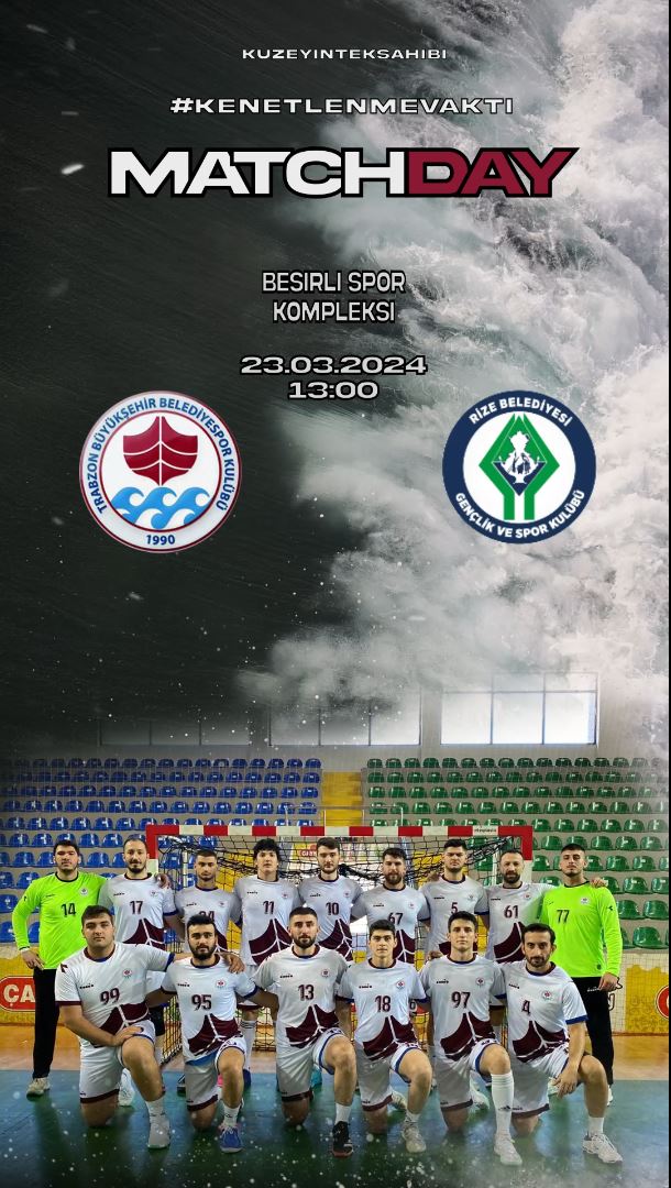 Kenetlenme Zamanı
Hentbol Zamanı
23 Mart 2024 Cumartesi
Saat 13.00
Belirli Spor Kompleksi
<a href="/GSB_Trabzon/">Trabzon Gençlik ve Spor İl Müdürlüğü</a> <a href="/lokmanaricioglu/">Lokman ARICIOĞLU 🇹🇷🇹🇷🇹🇷</a>