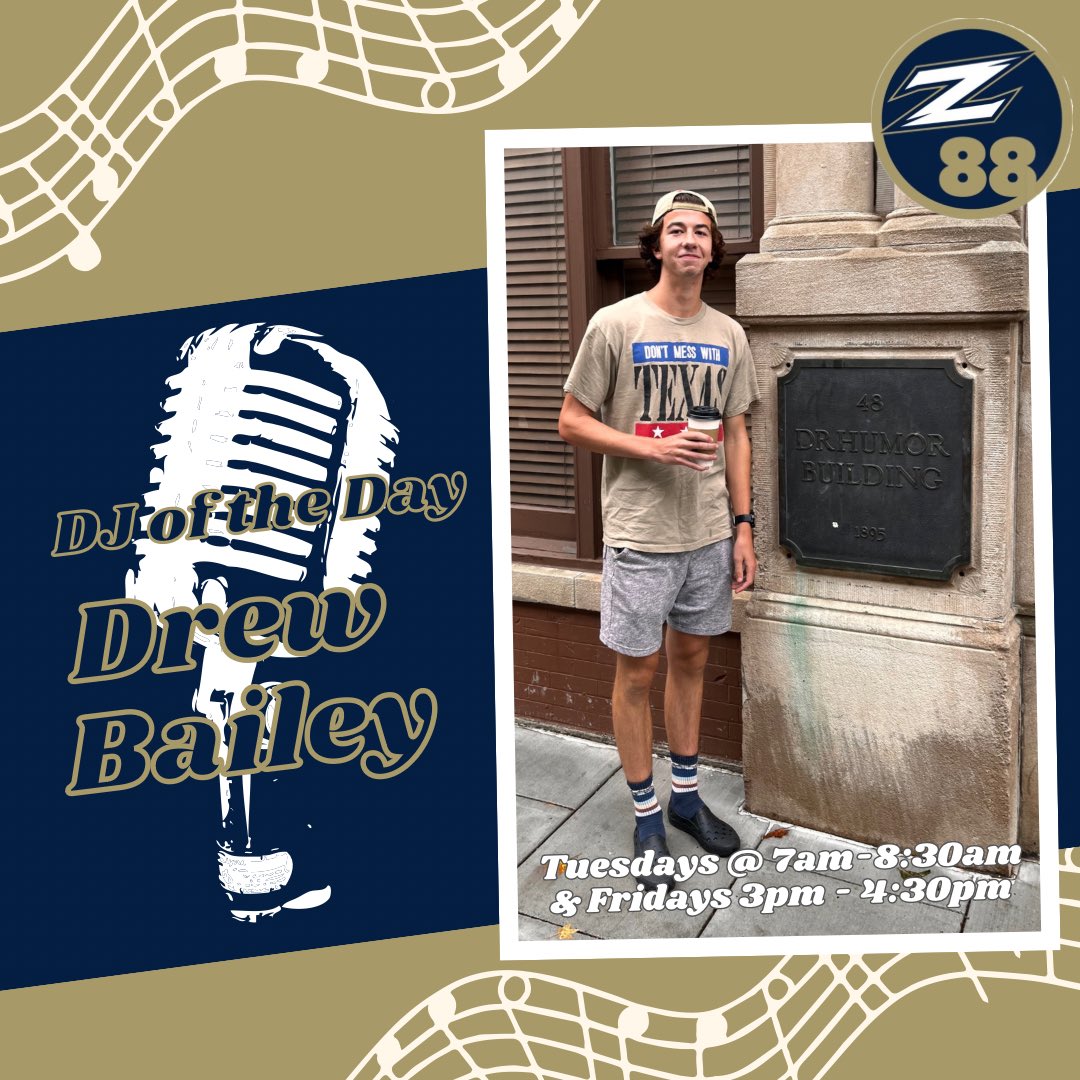 DJ of the day🎙️🎶 Drew will be on Air TODAY @ 3-4:30pm! Or tune in Tuesdays in the morning @ 7-8:30am👂 #wzip #wzipfm #wzipfm88 #z88 #wzipdjs #wzipdjoftheday