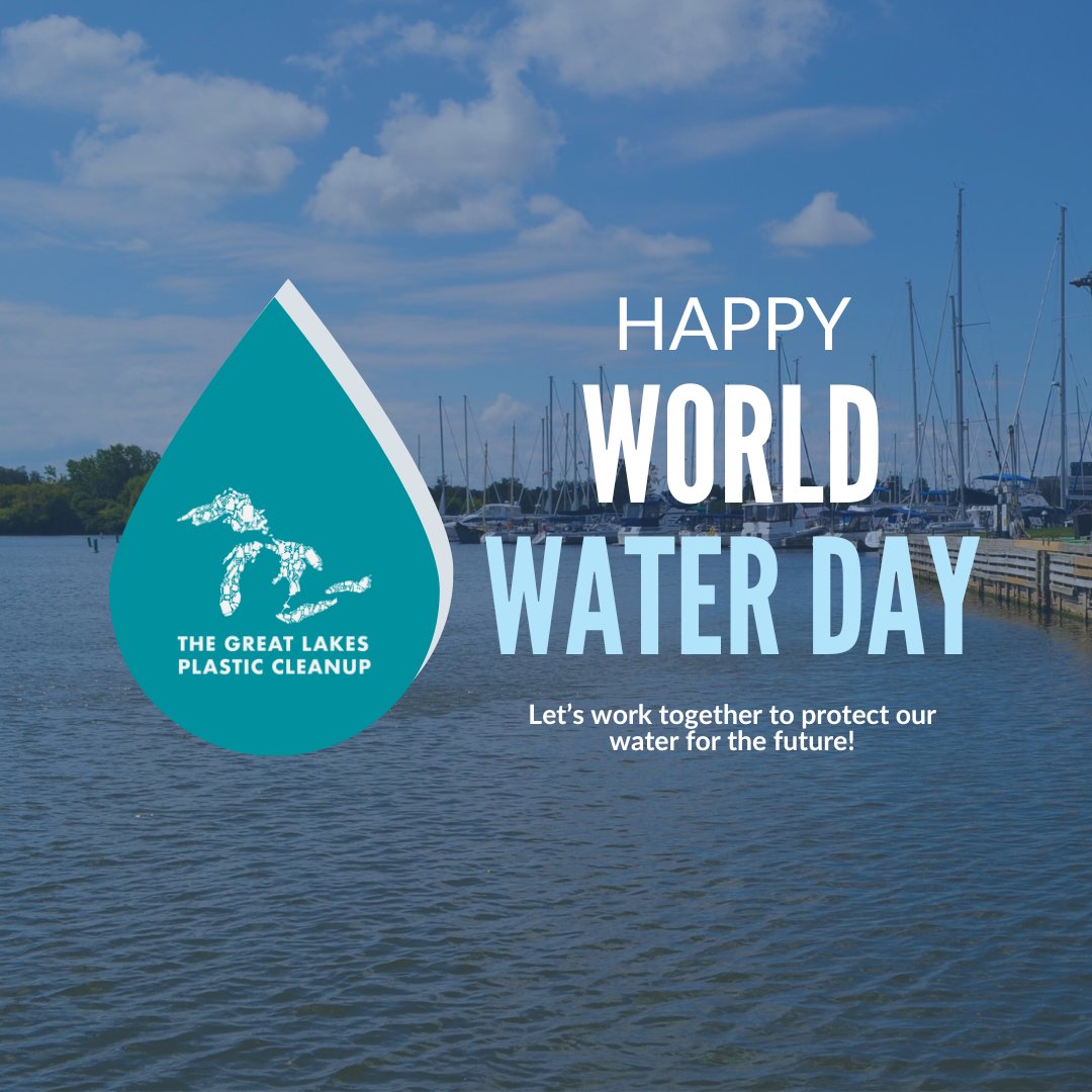 Every drop counts 💧 

Let's make waves this World Water Day by tackling plastic pollution in our important #GreatLakes! 

Join us and get involved to keep our waters clean and thriving. Together, we can make a difference and #BeatPlasticPollution 

#WorldWaterDay #GLPCleanup