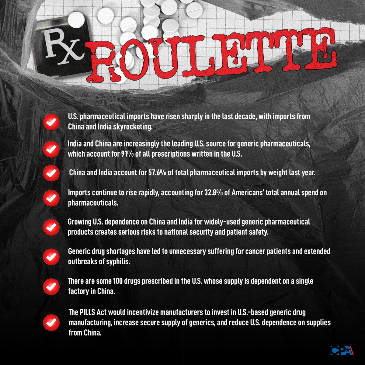 More evidence supports the urgent need for Congress to quickly take up &amp; pass <a href="/RepTenney/">Rep. Claudia Tenney</a>'s #PILLSAct:

CPA Chief Economist Jeff Ferry details a surge in pharmaceutical imports that's threatening U.S. national security as India/China dominance grows ⬇

tinyurl.com/z8jf6zyz