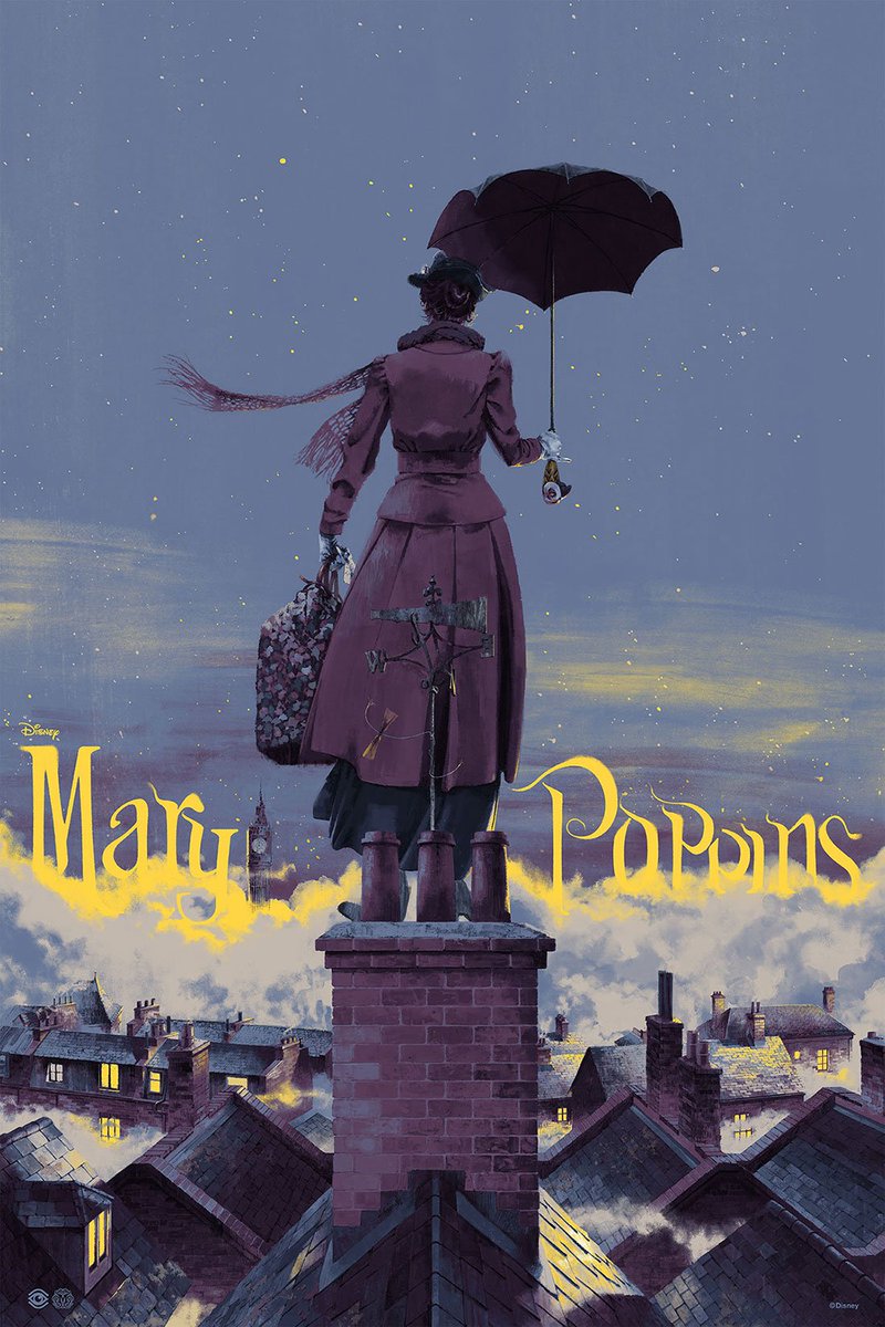 Great poster for Mary Poppins by @MarcAspinall x @MondoNews 

#MaryPoppins