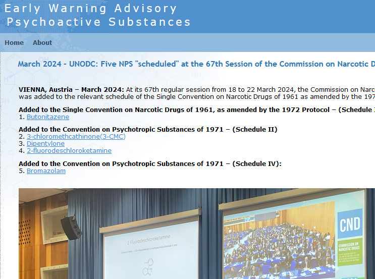5 #NPS 'scheduled' at the 67th Session of the Commission on Narcotic Drugs: unodc.org/LSS/Announceme…. #drugs #SyntheticOpioids #Stimulants #benzos #ketamine